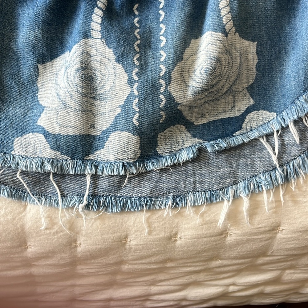 One Teaspoon Indigo Patterned Off The Shoulder Top - image 6